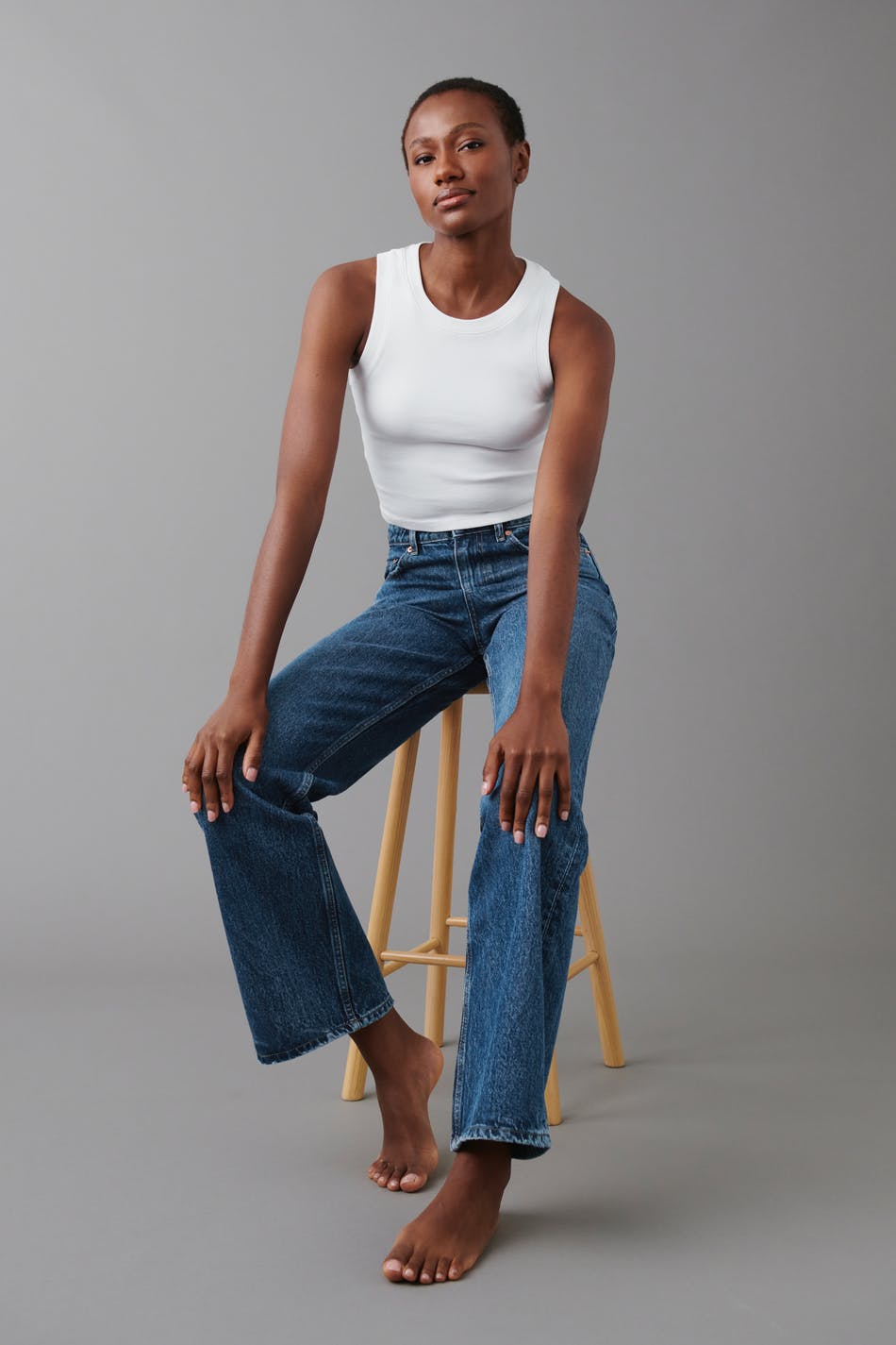 High waist gallabuxur