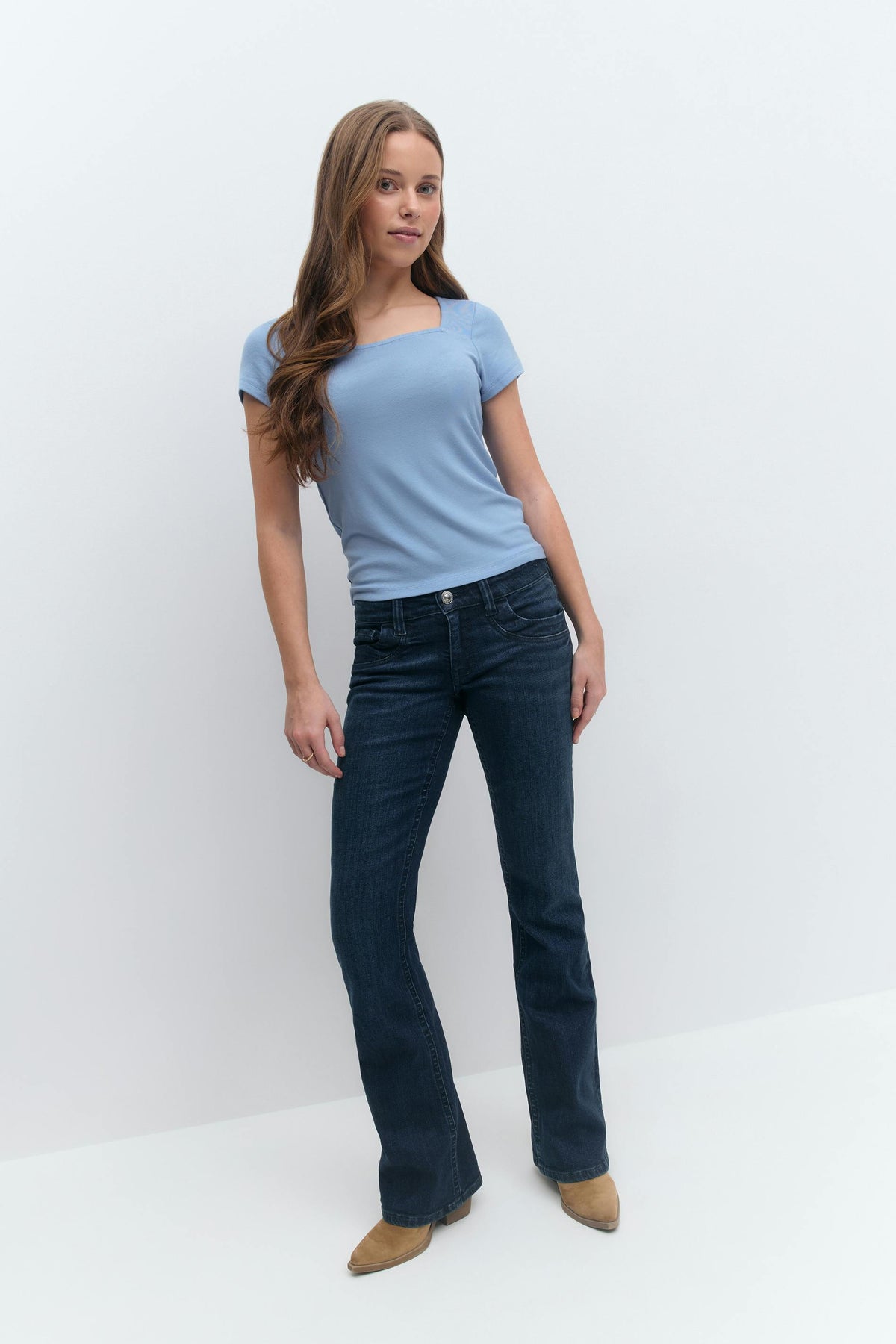 Gallabuxur, low bootcut