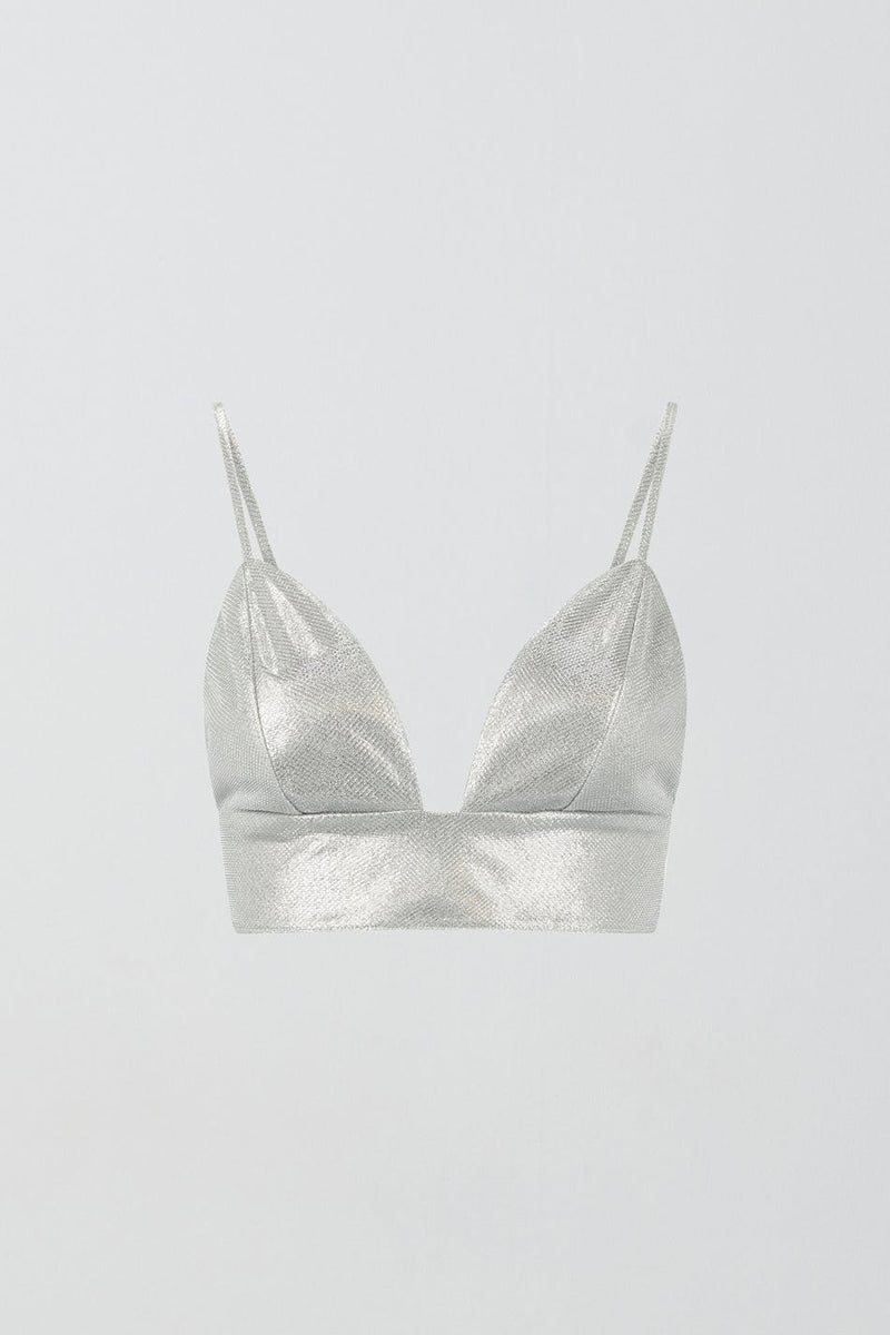 Silfur bralette toppur