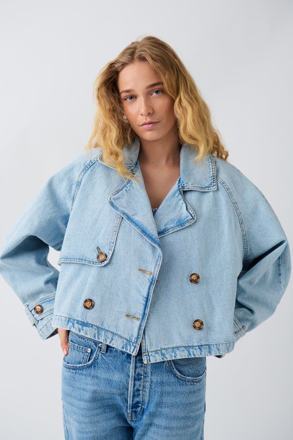 Trench jakki denim