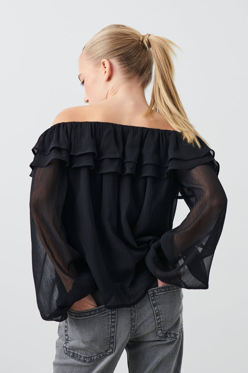 Y off shoulder blússa