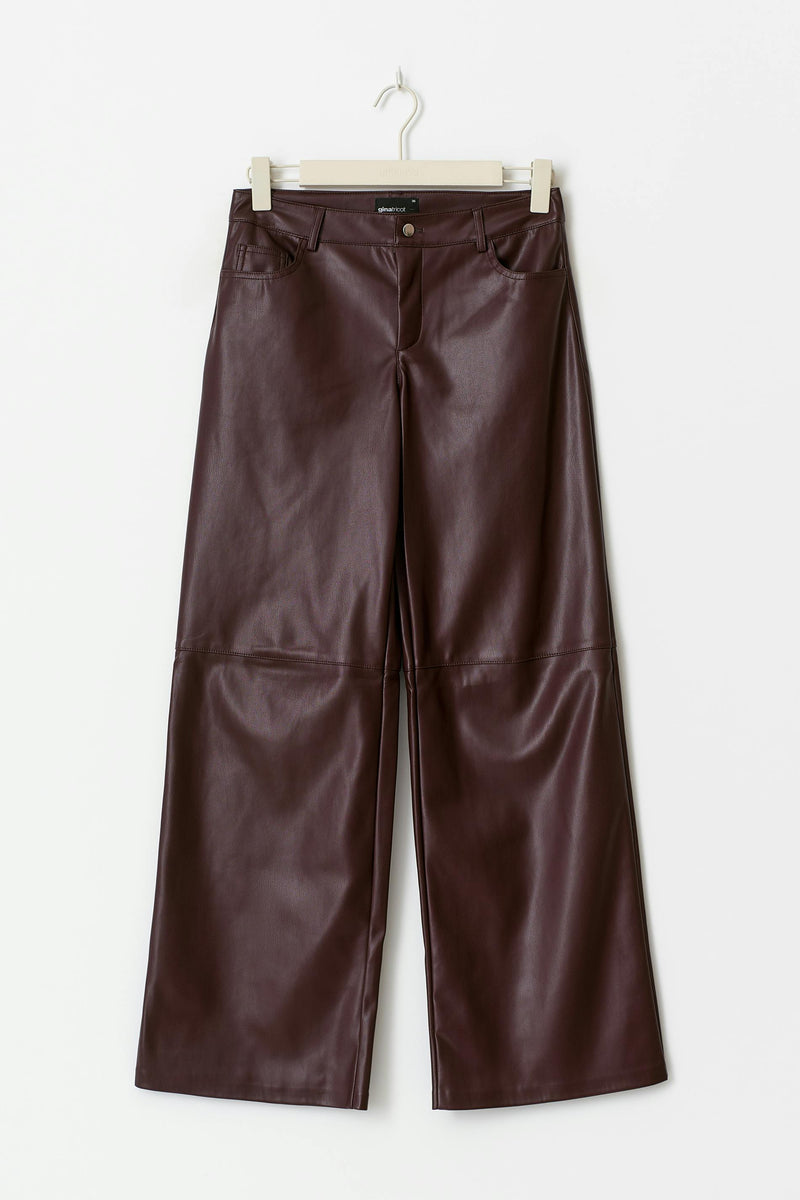 Beinar pleður buxur