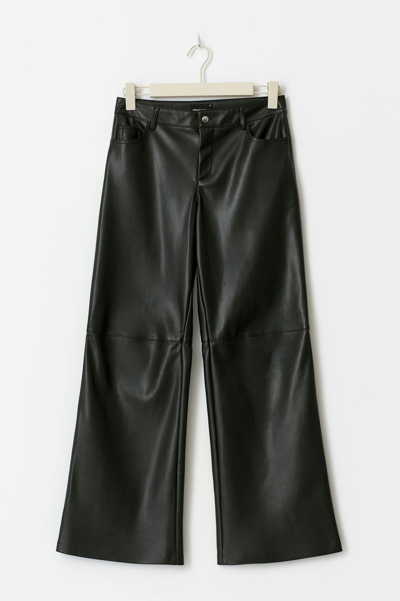 Beinar pleður buxur