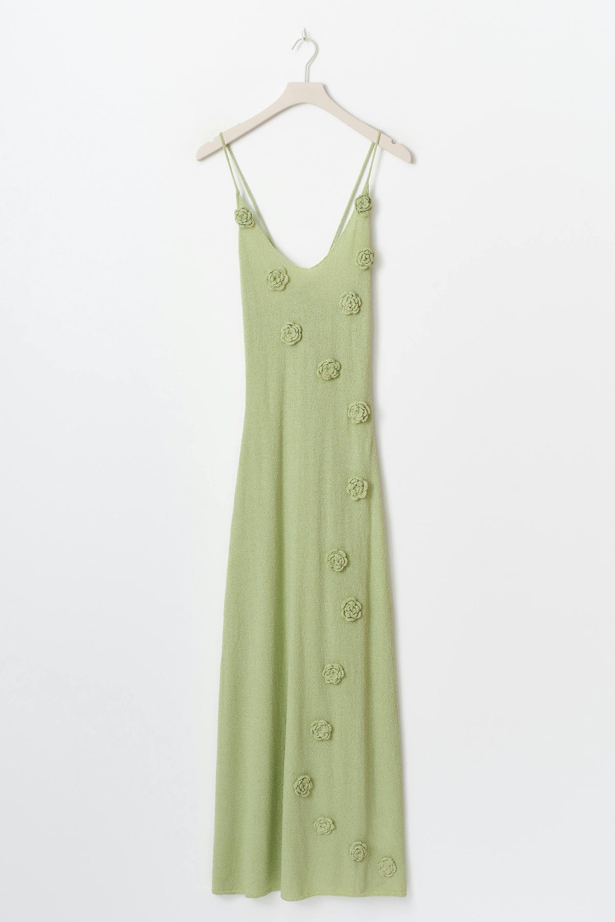 Knit flower maxi dress