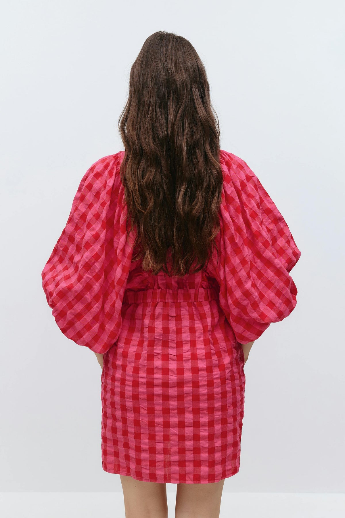 Puff sleeve mini kjóll