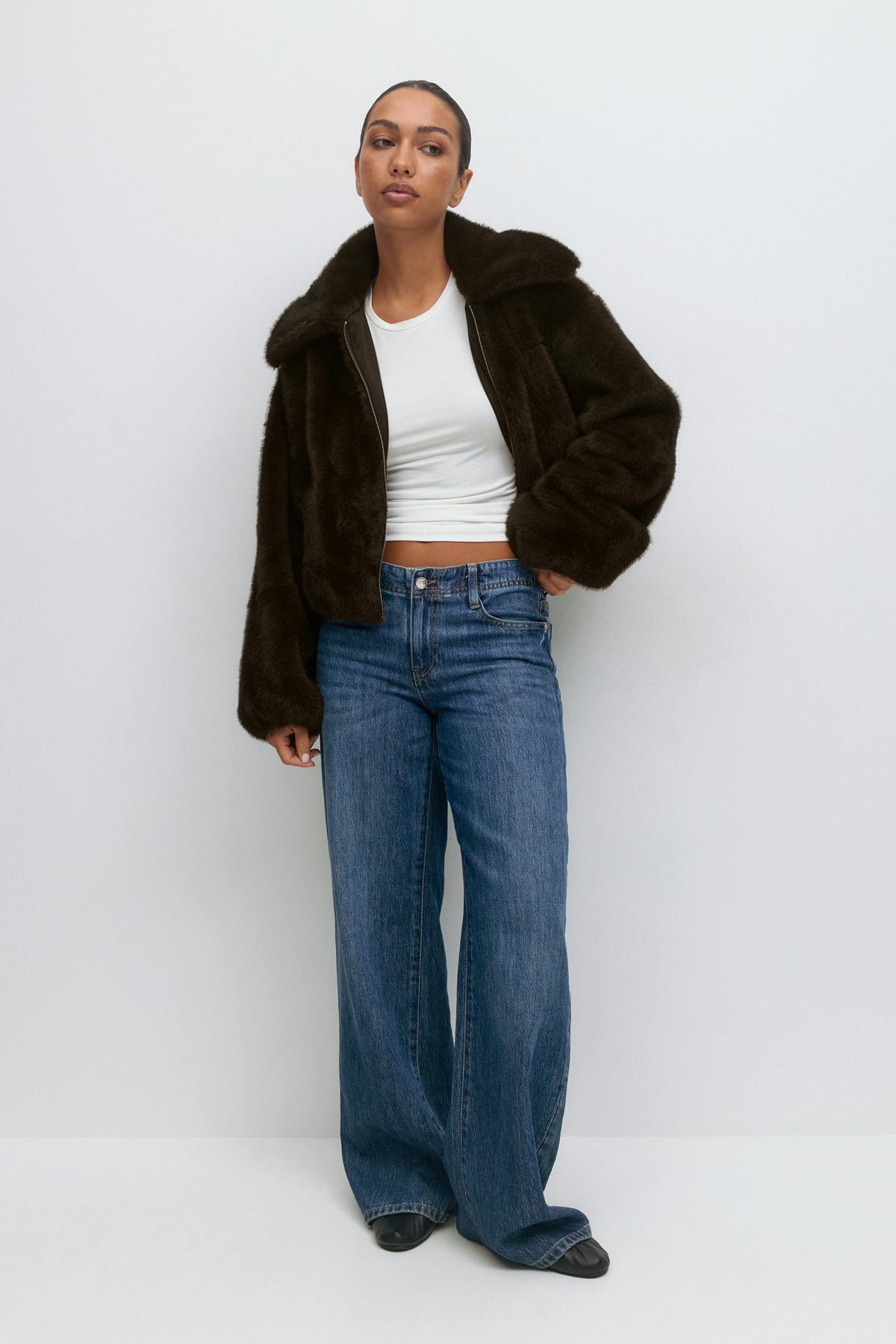 Faux fur jakki