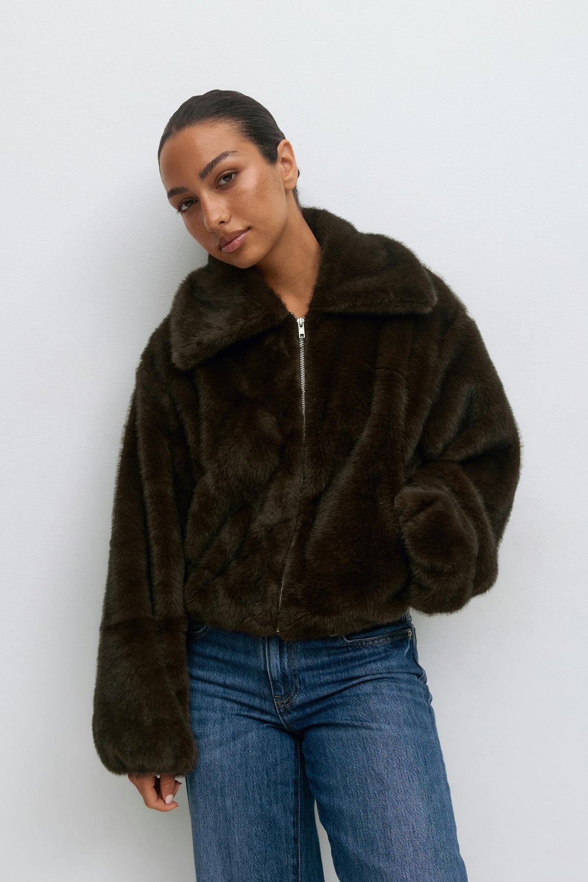 Faux fur jakki