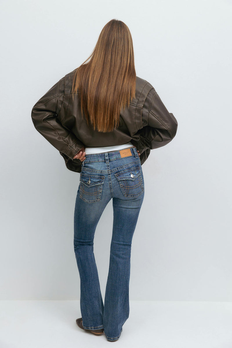 Y2k bootcut gallabuxur