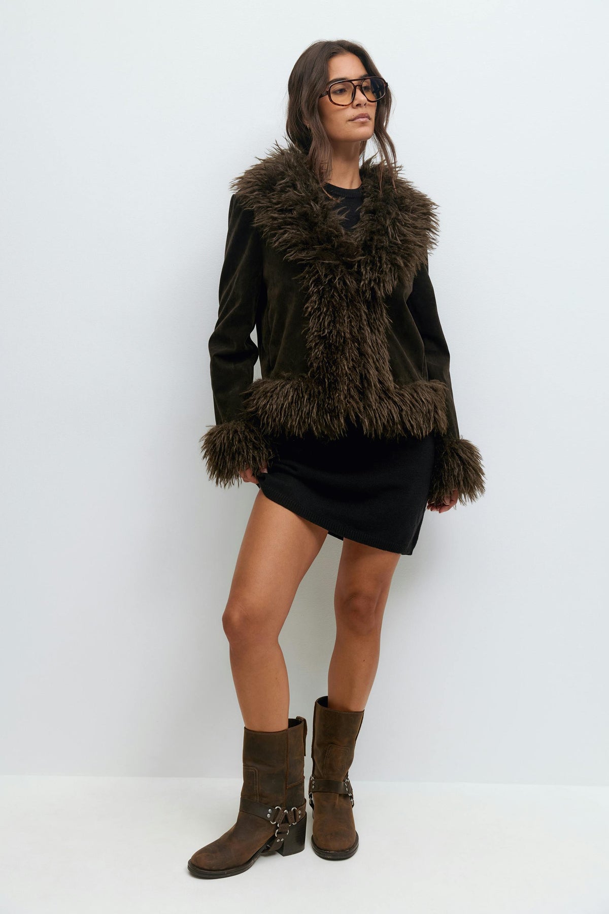 Faux suede jakki