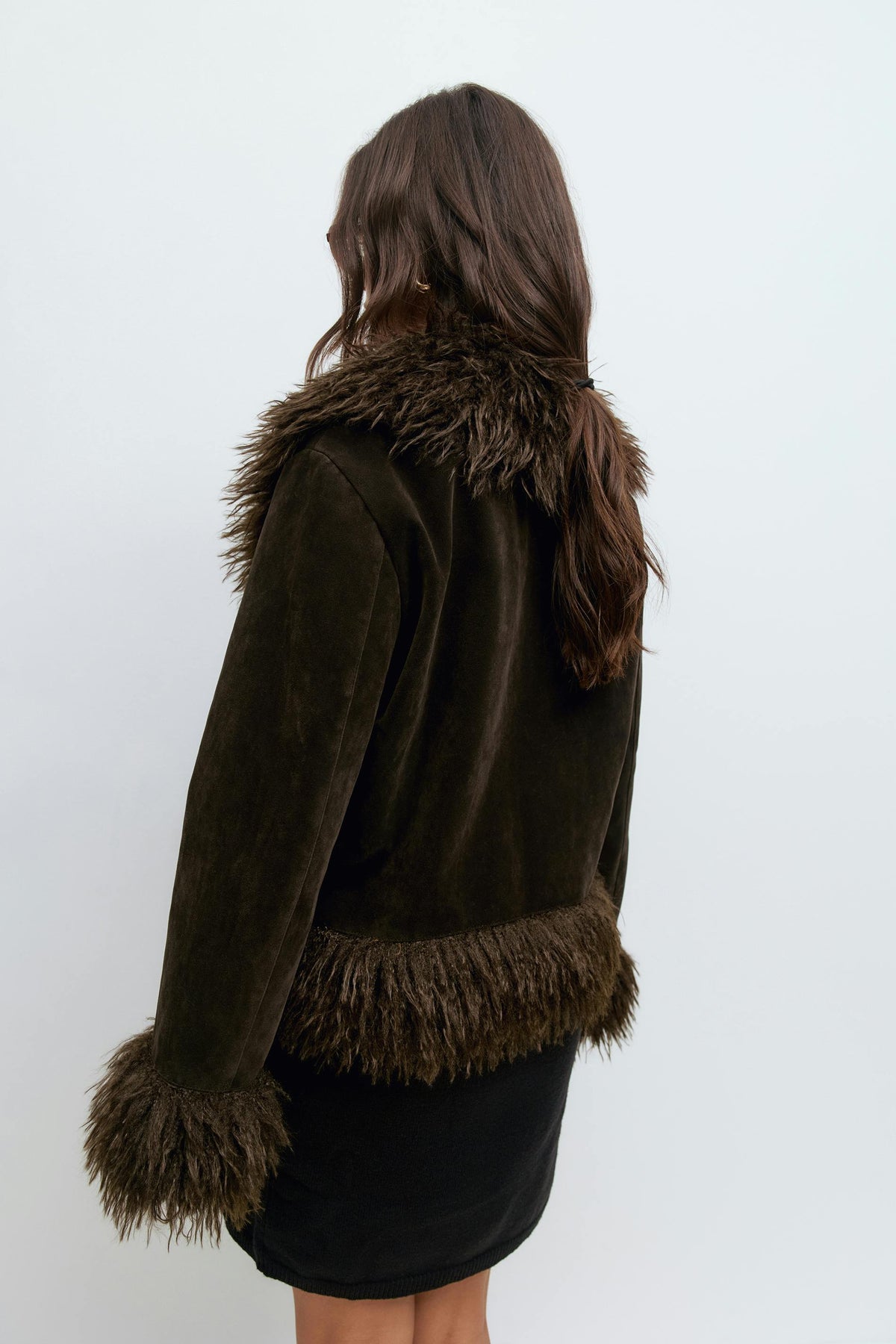 Faux suede jakki