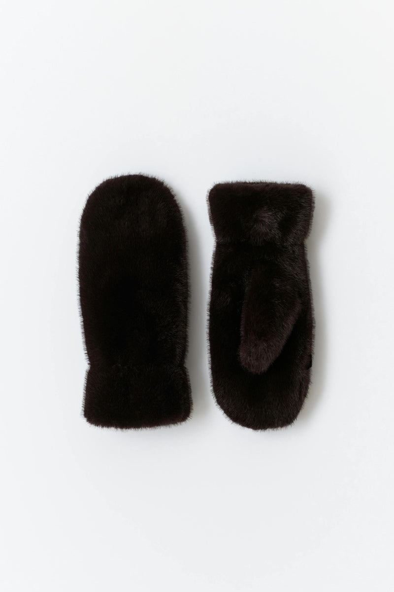 Faux fur vettlingar
