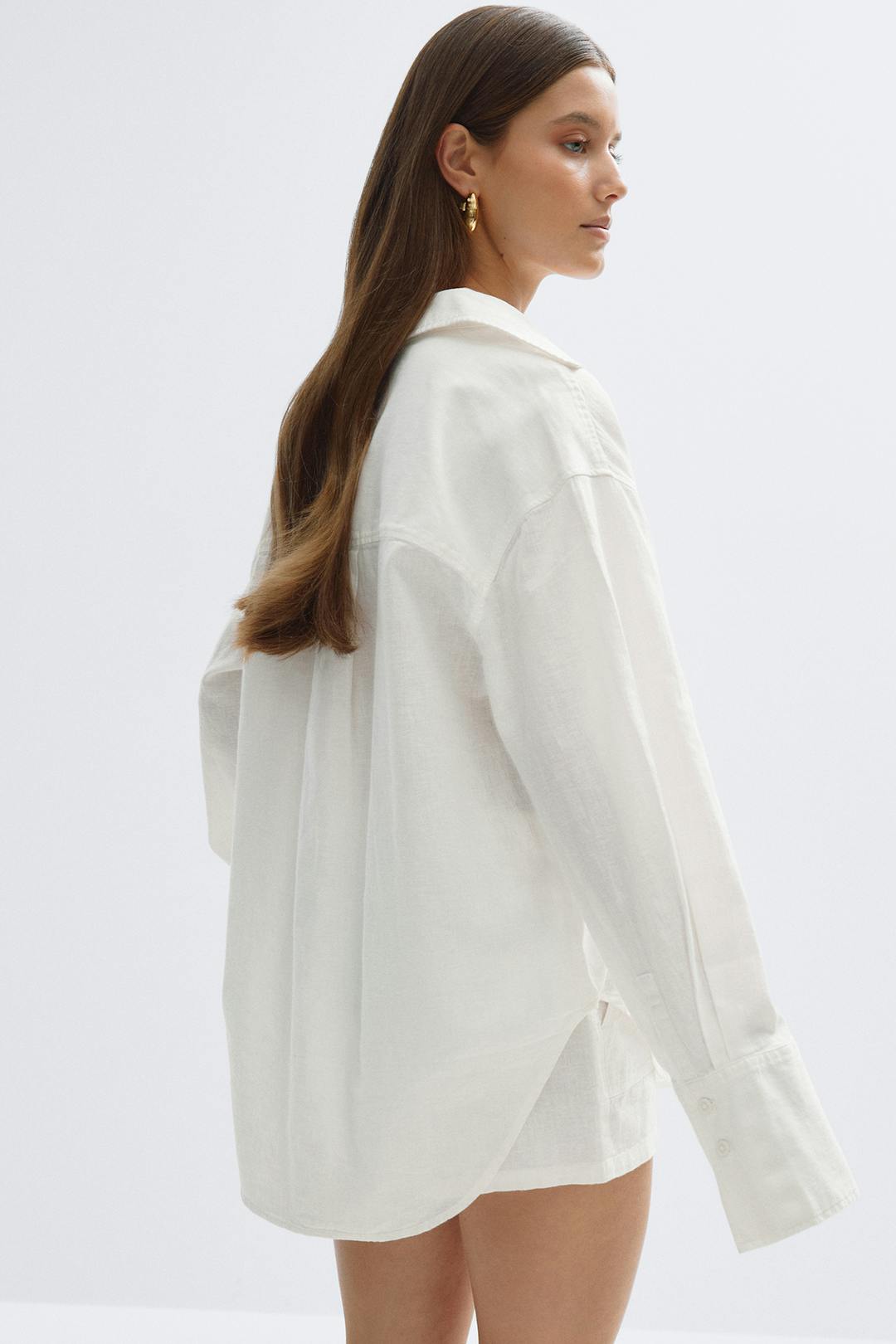 Hör skyrta oversized