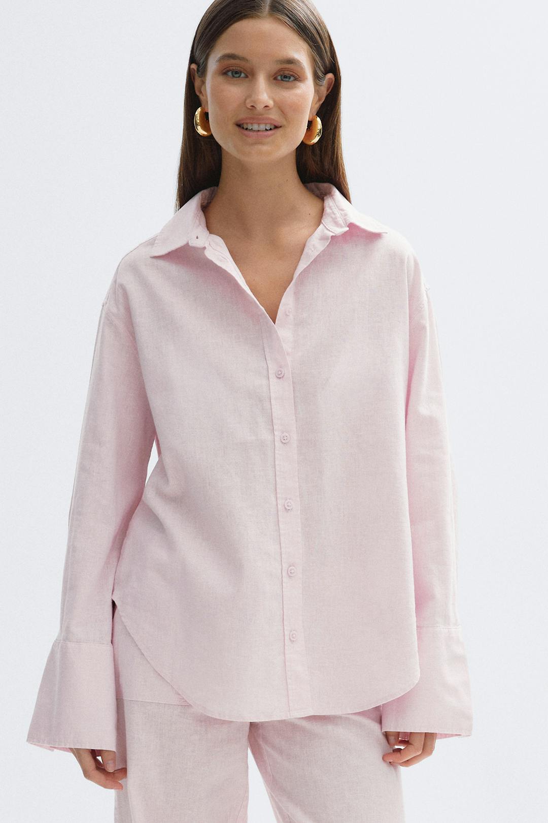 Hör skyrta oversized