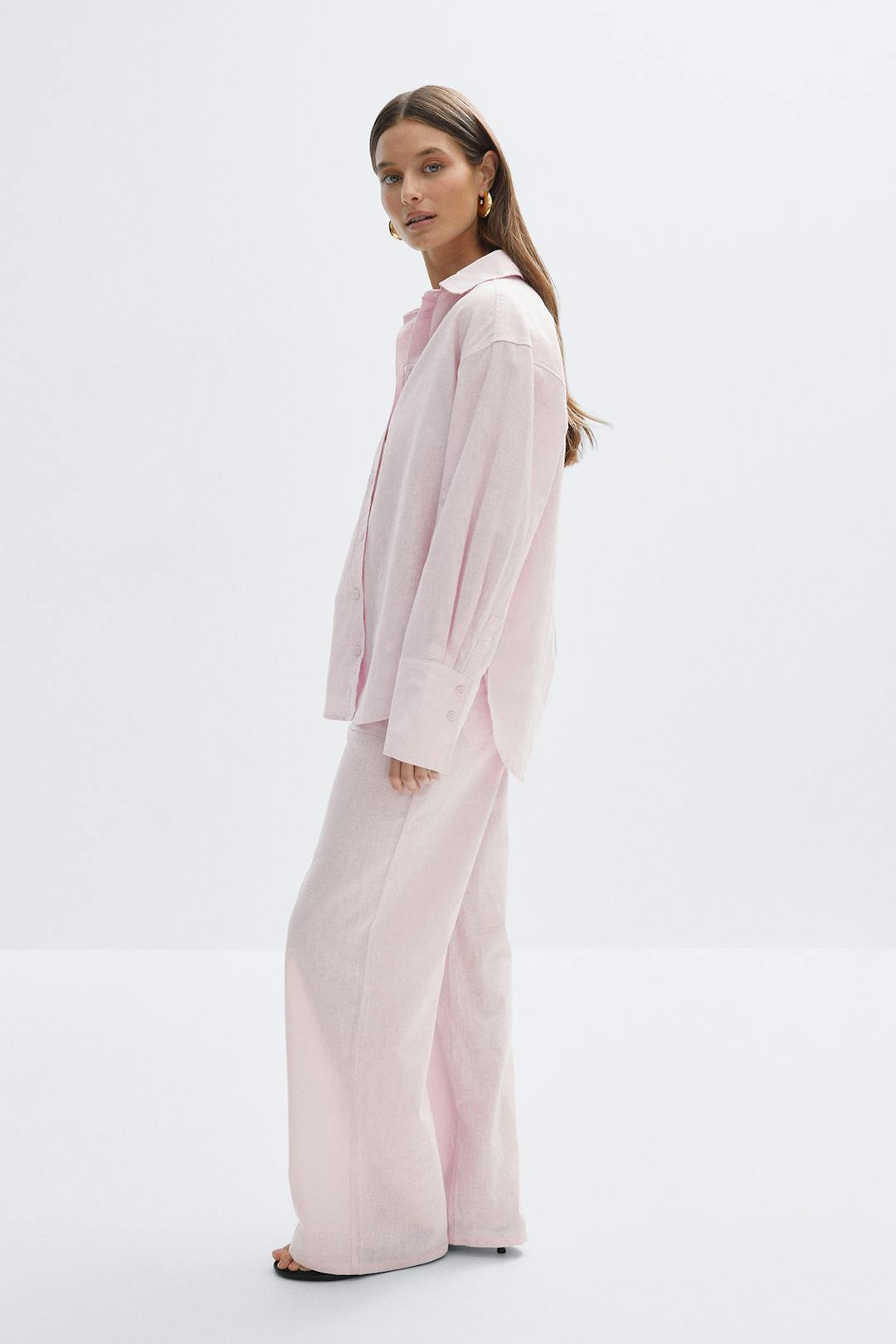 Hör skyrta oversized