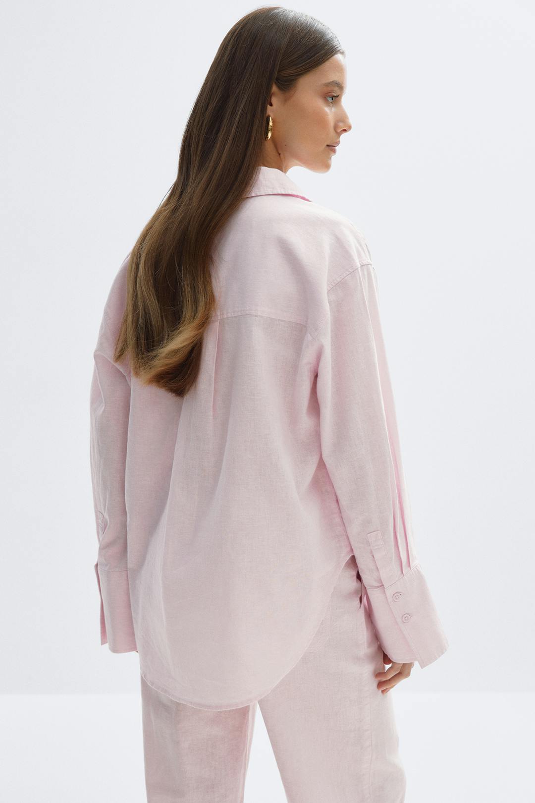 Hör skyrta oversized