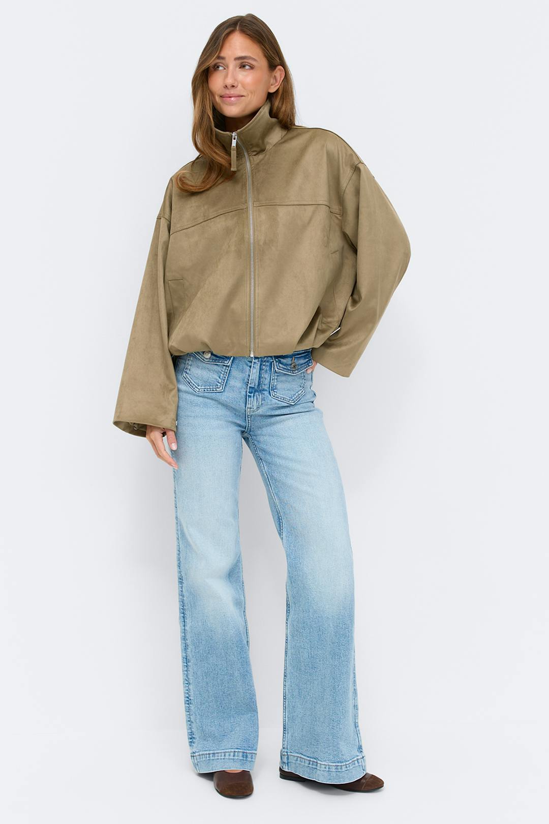 Faux suede jakki