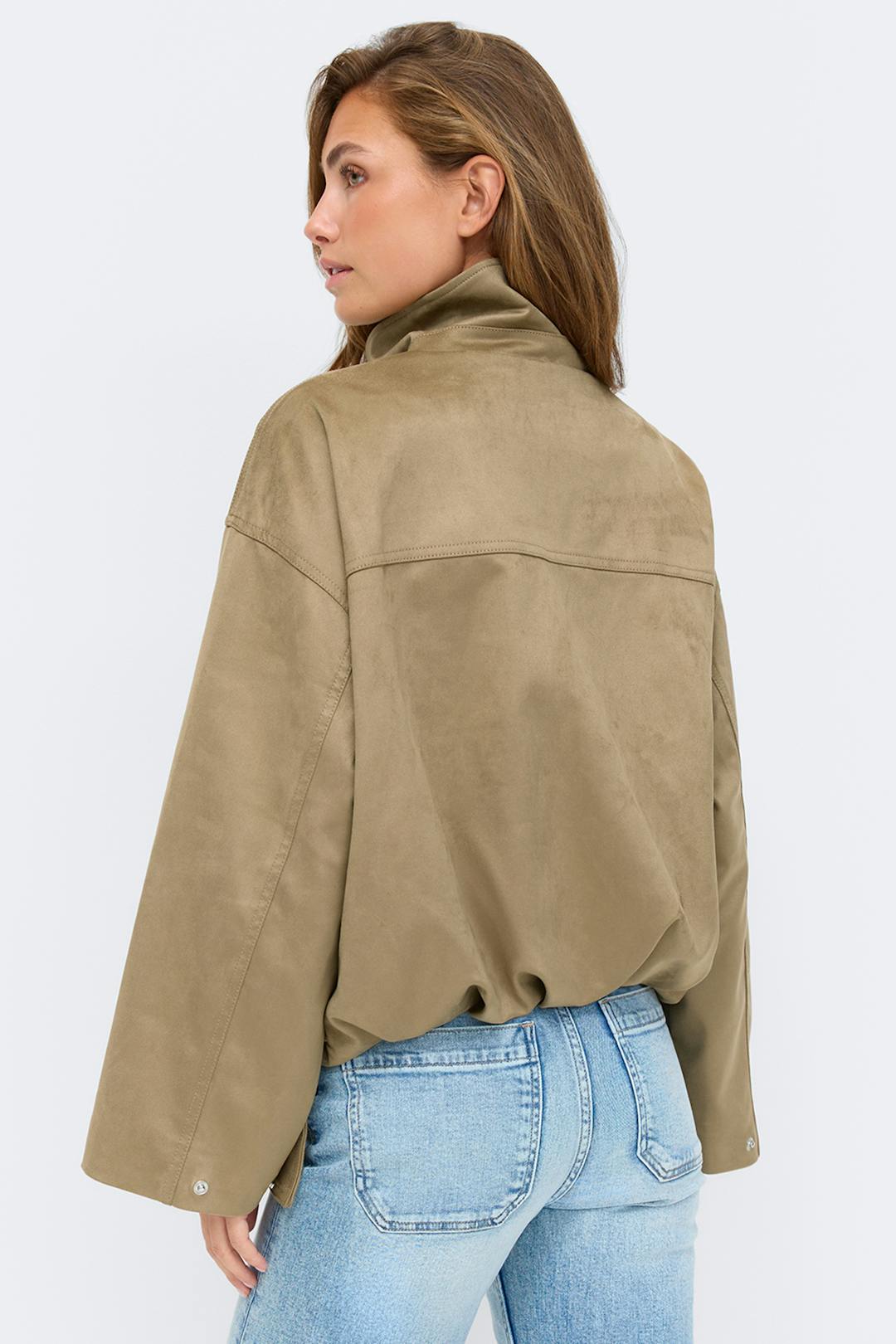 Faux suede jakki