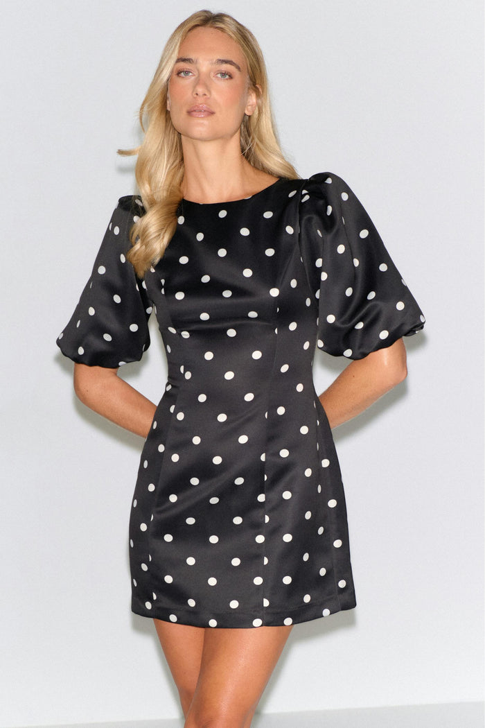 Puff sleeve mini kjóll