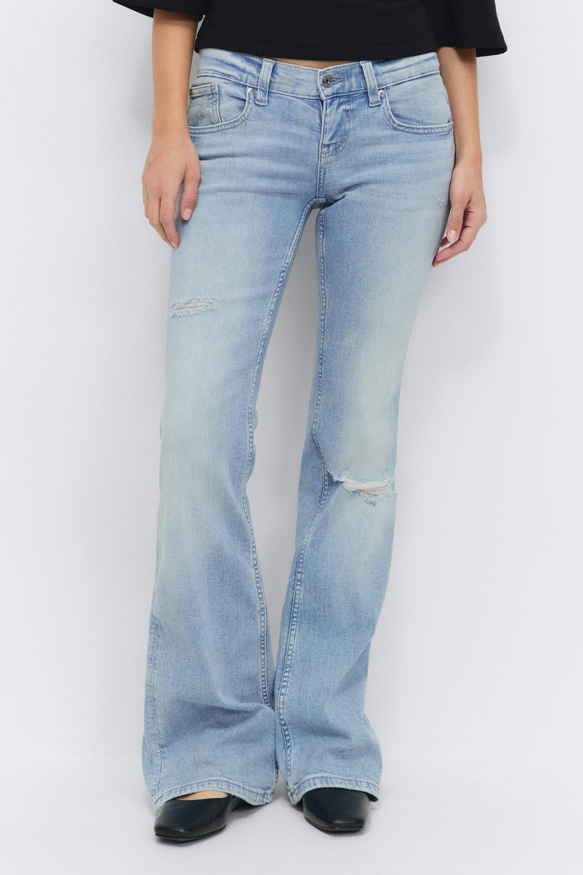 Low bootcut gallabuxur