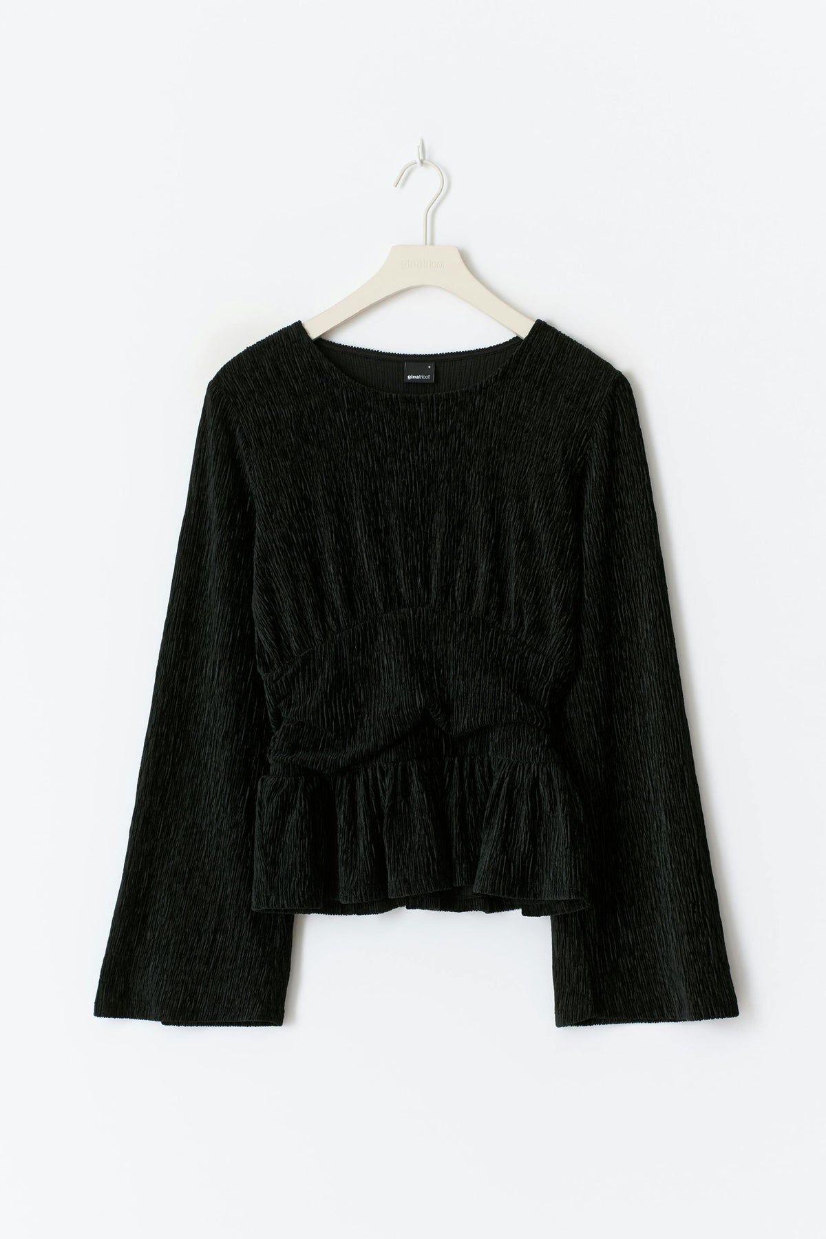 Velvet peplum toppur