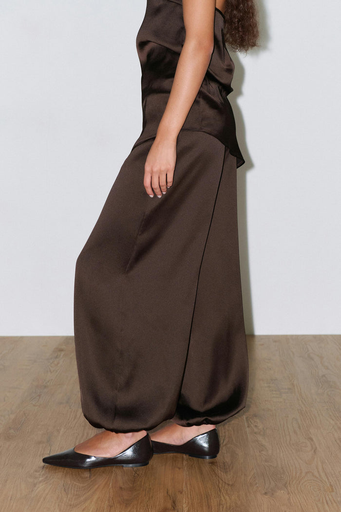 Satín balloon buxur