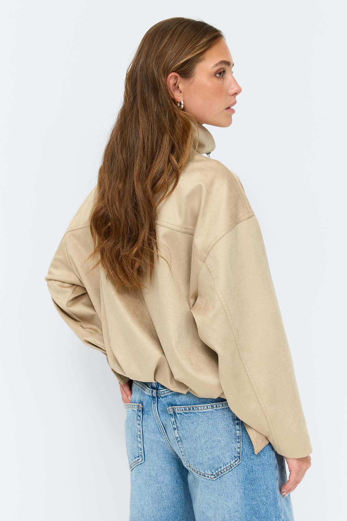 Faux suede jakki
