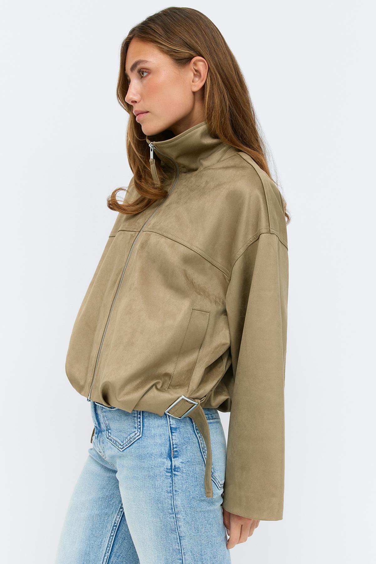 Faux suede jakki