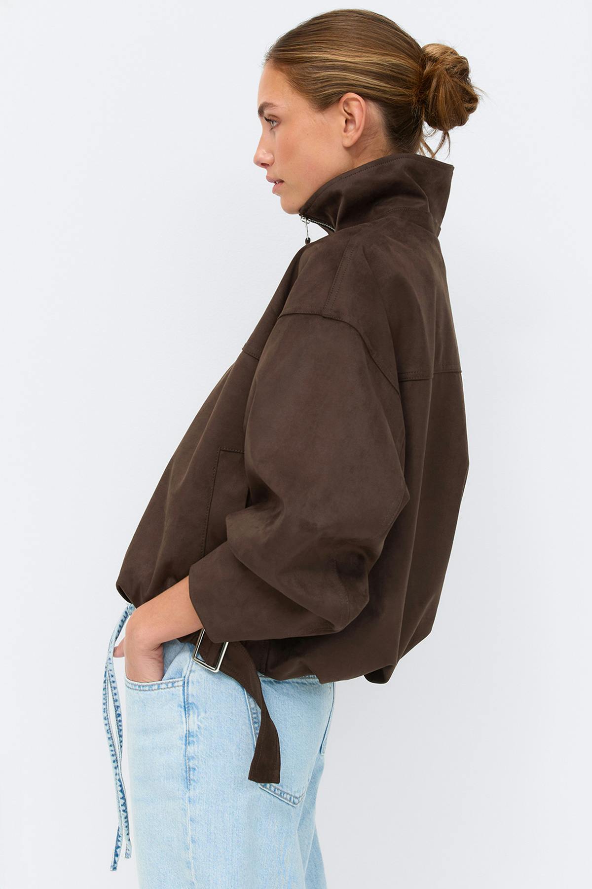 Faux suede jakki