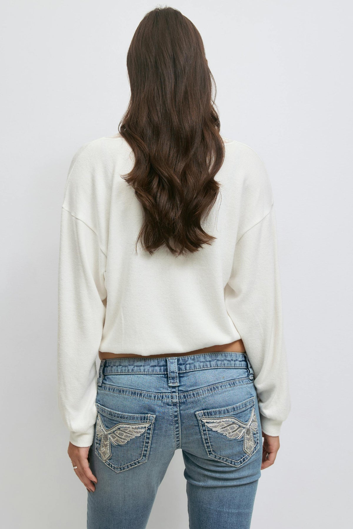 14+ peysa með blúndu