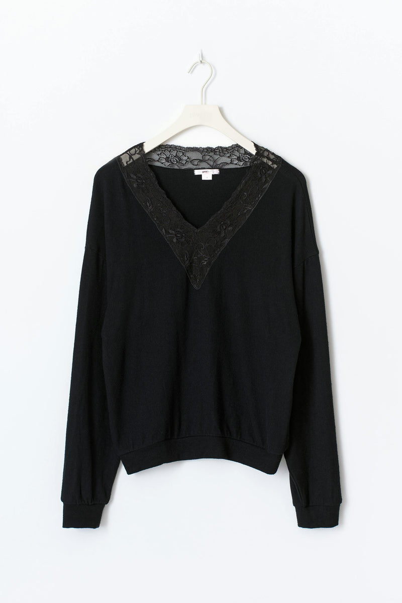 14+ peysa með blúndu