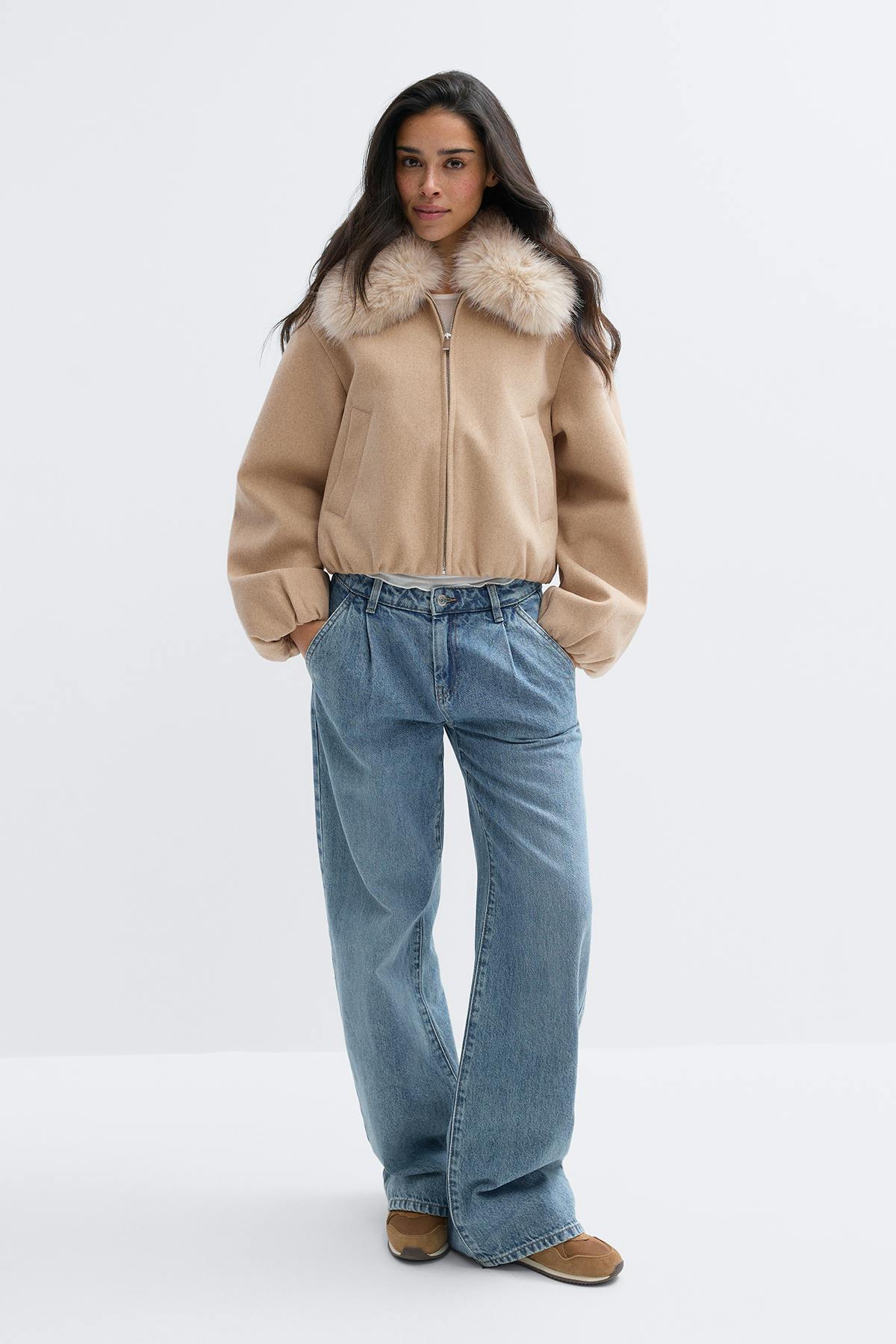Faux fur jakki