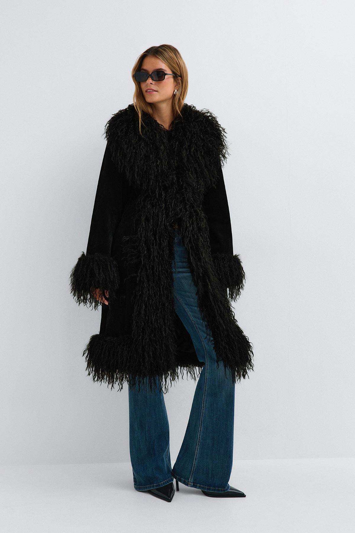 Faux suede jakki