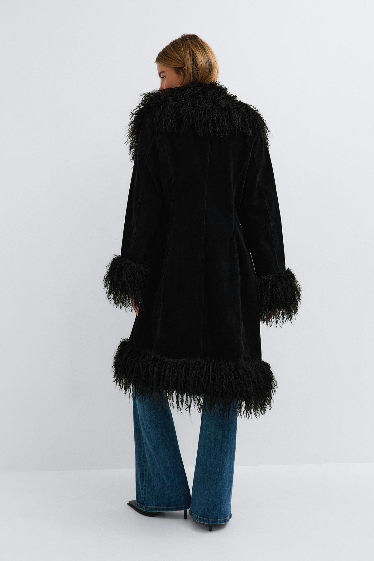 Faux suede jakki