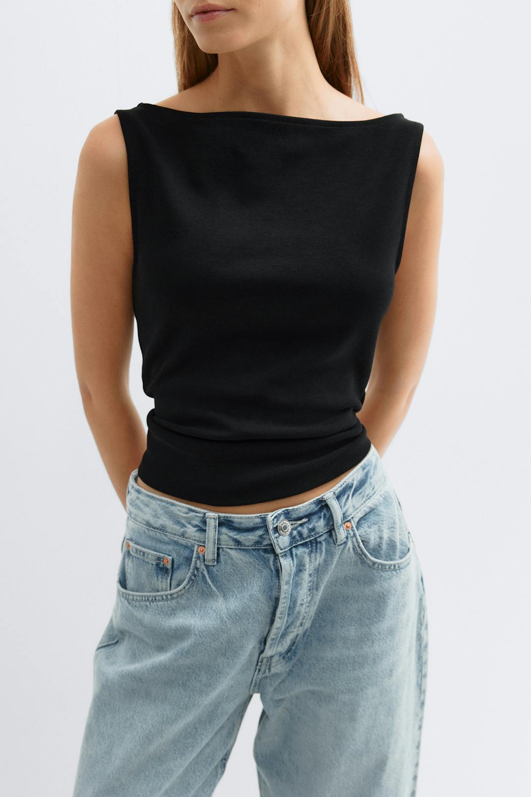 Boatneck toppur