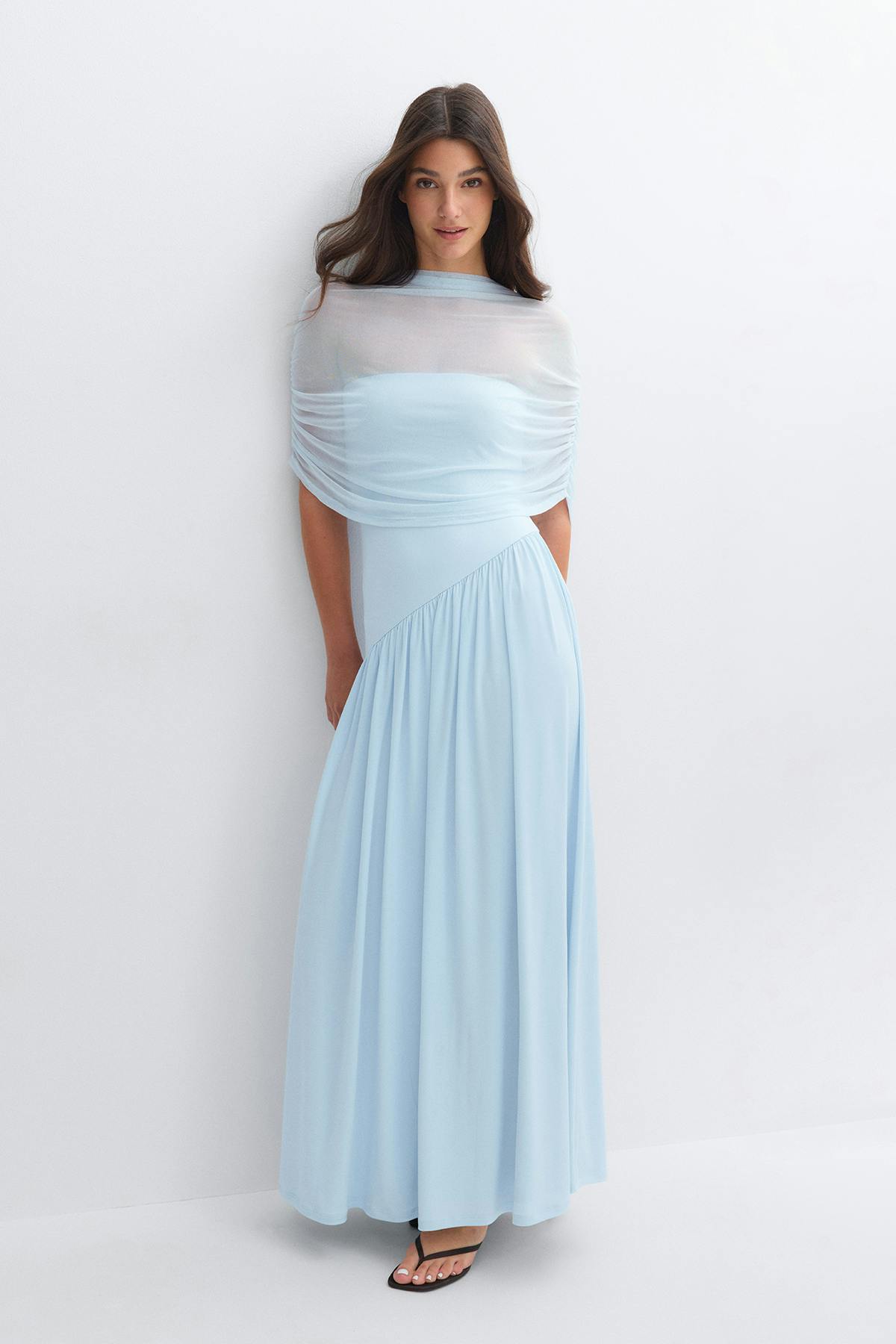 Cape maxi kjóll