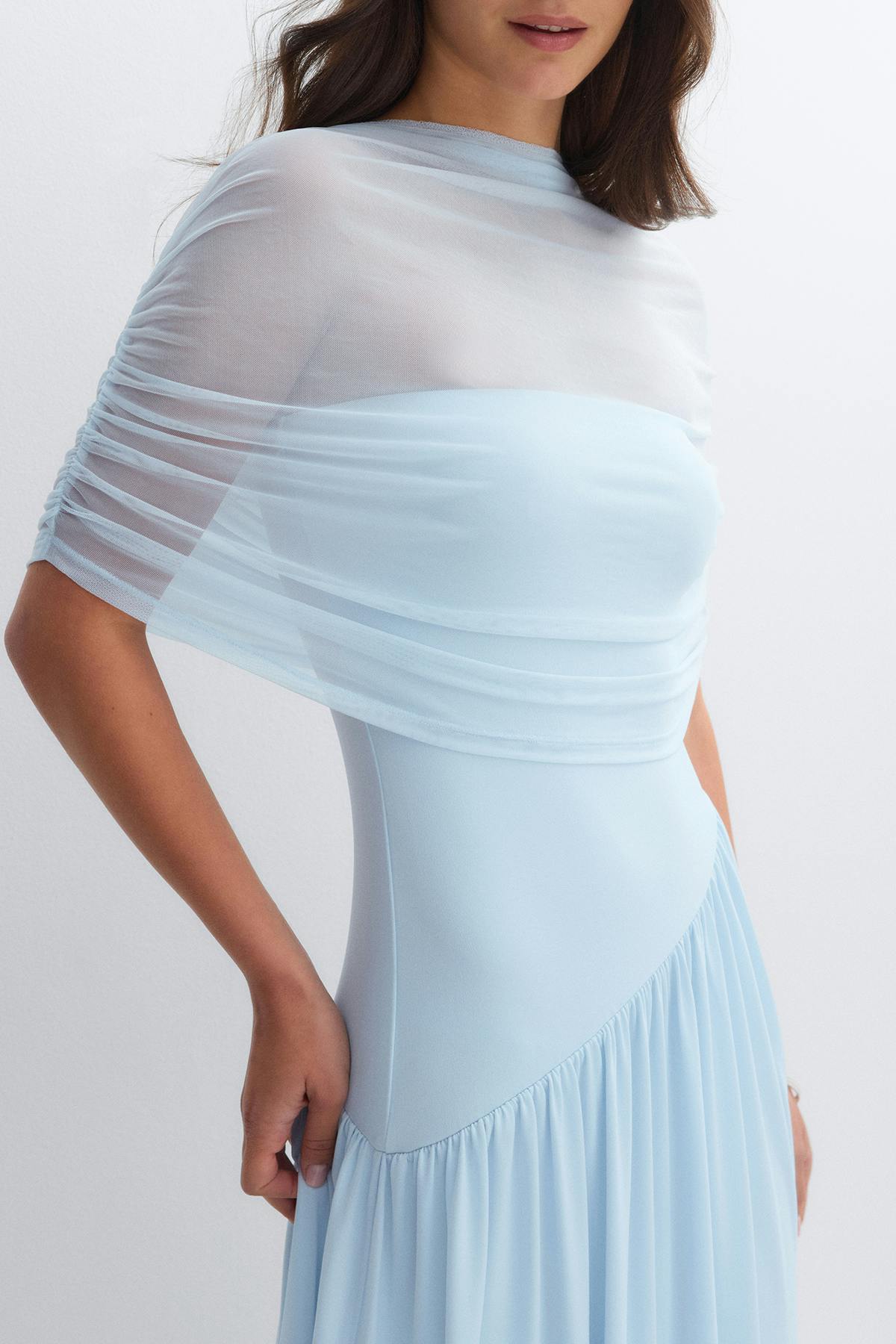 Cape maxi kjóll