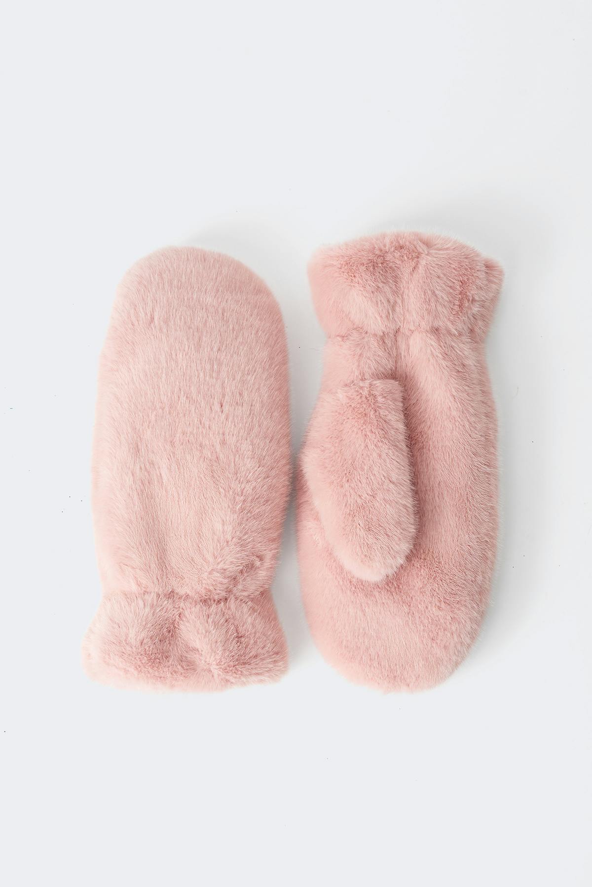 Faux fur vettlingar
