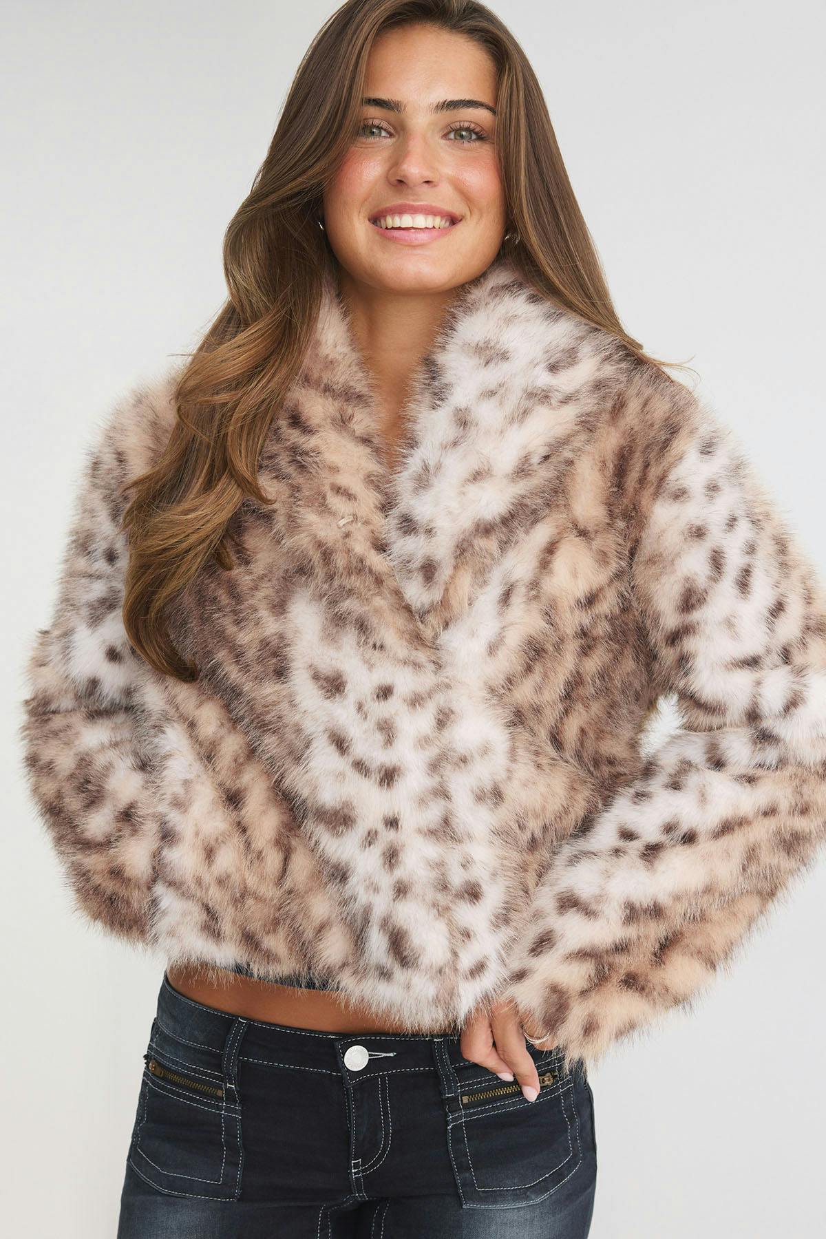 14+ faux fur jakki
