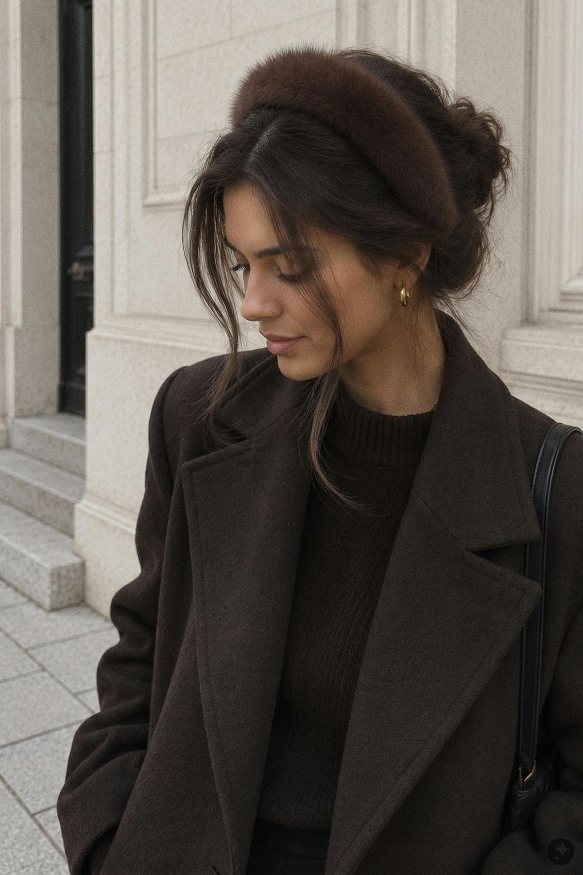 Faux fur eyrnaband