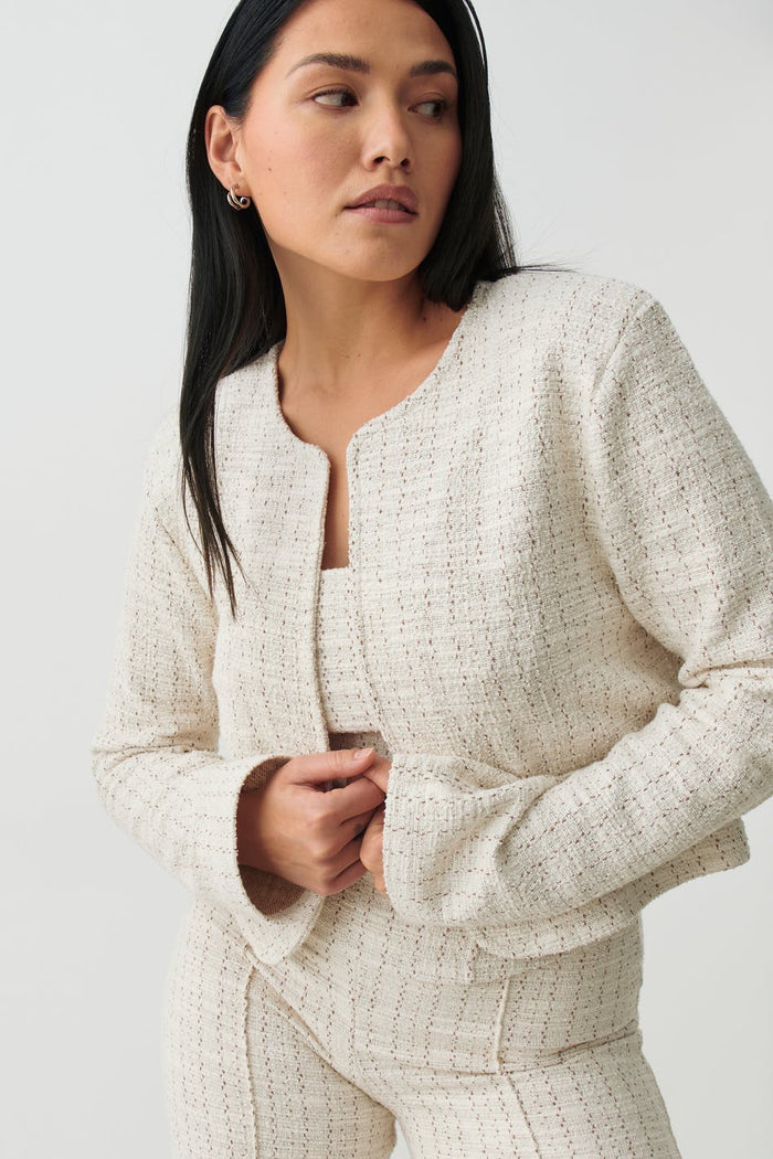 Cropped tweed jakki